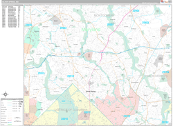 Silver Spring Wall Map Premium Style 2024